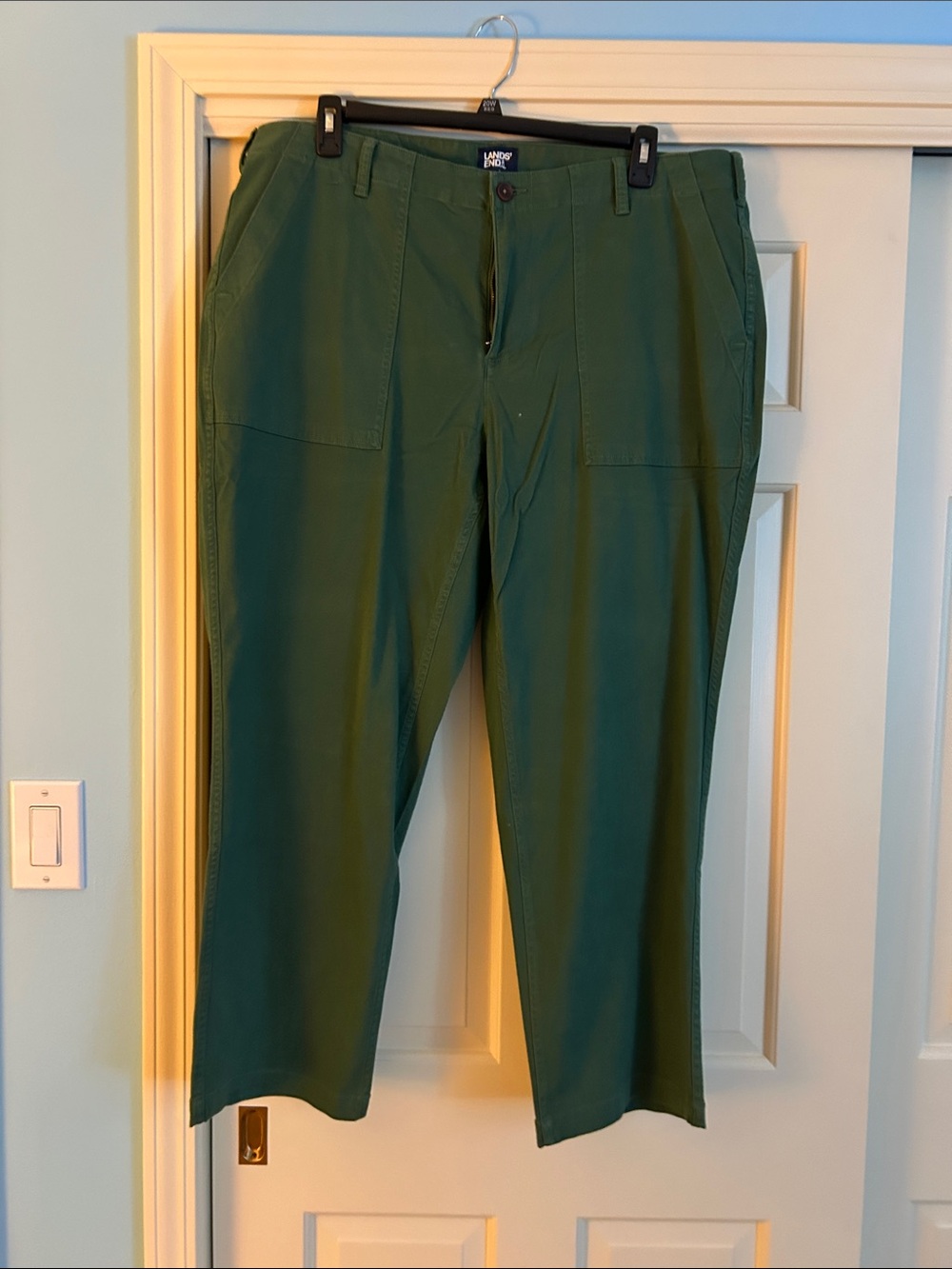 Lands' End Straight Leg Women's Pants in Dark Green